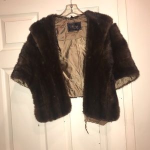 Real bear fur over coat